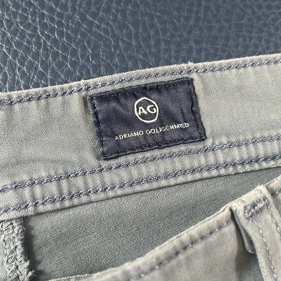 AG The Everett Sueded Stretch Sateen Slim Straight Leg Pants/ Ice Blue 36x34 - Picture 7 of 16